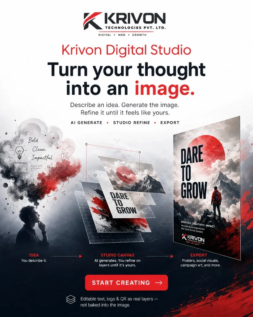 Krivon Digital Studio — idea to editable layers to export